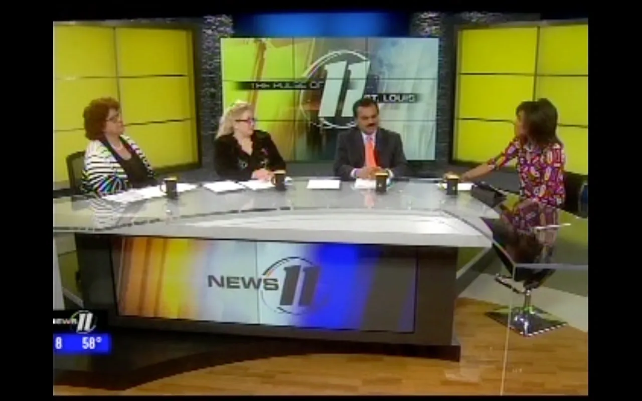 Four guest speaking on the News 11 show